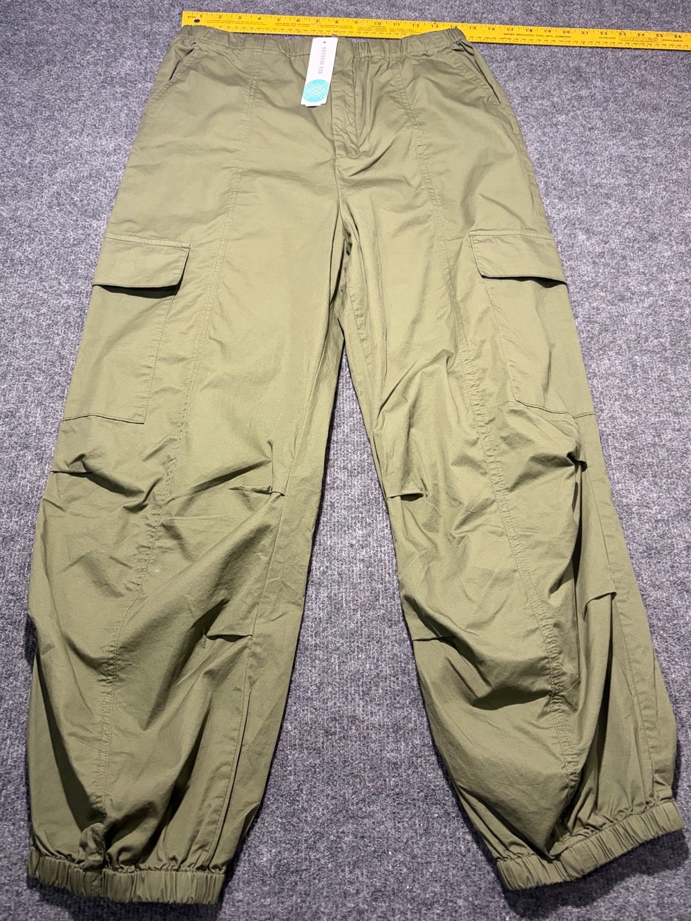 Vigoss Olive Green Cargo Jogger Track Pants